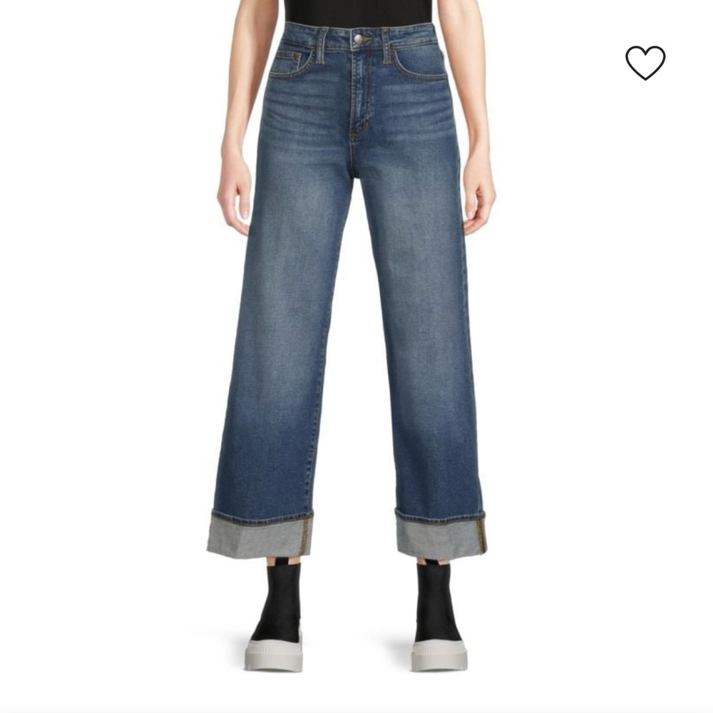 Joe Jeans cropped cuffed wide leg jeans